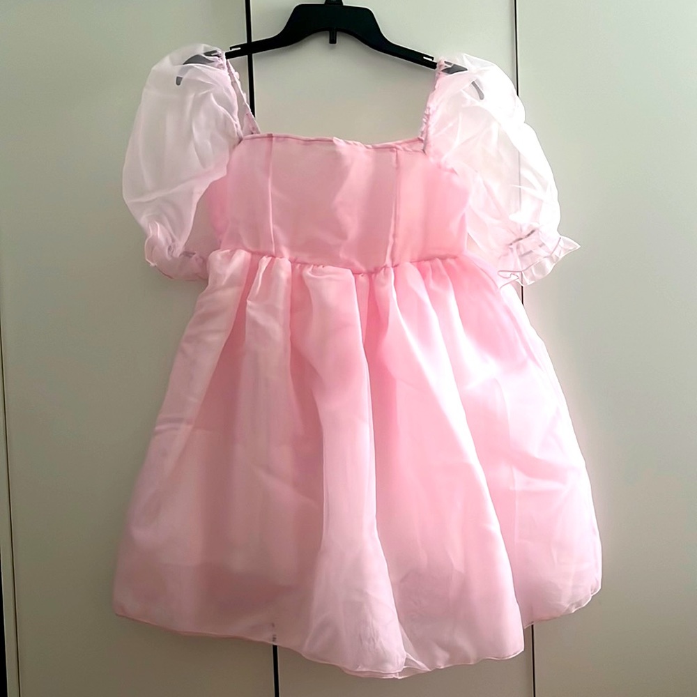 Pink Fluffy Mini Dress